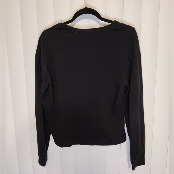 Dirtee Laundry Black Long Sleeve With Sunflower Graphic Size Medium - Picture 3 of 4